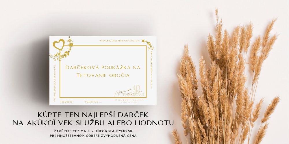 Darčeková poukážka na obočie, mihalnice, kozmetiku, nechty, masáže a iné v Bratislave