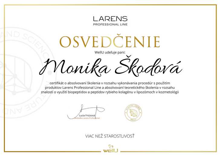 Monika Franko Skodova - Beautymo - Kozmetický a nechtový salón Bratislava - Certifikát Kozmetika - 14